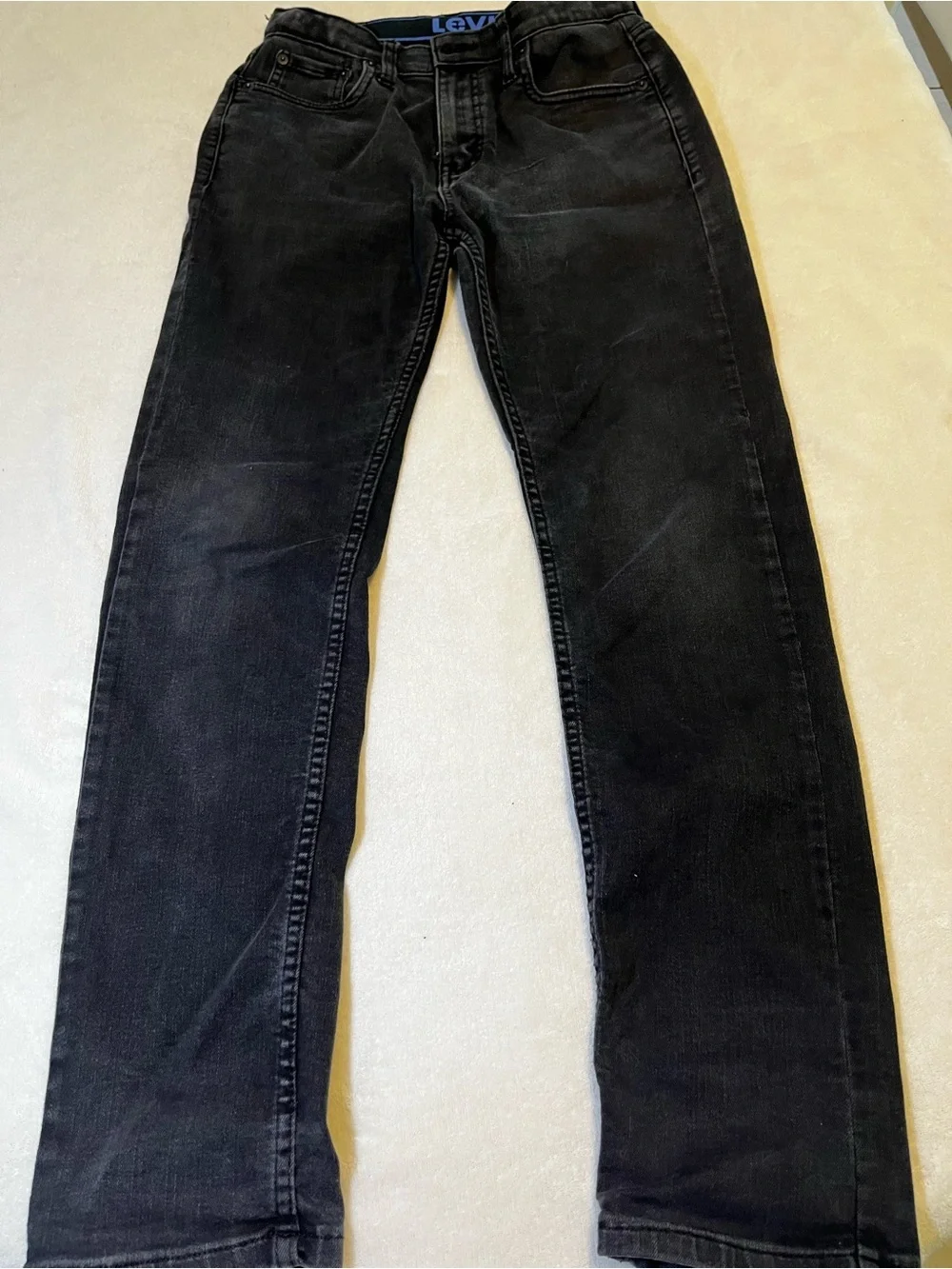 ✨🖤 Levi’s 502 Regular Taper Black Jeans Men’s W29 L30 Stretch Denim 🖤